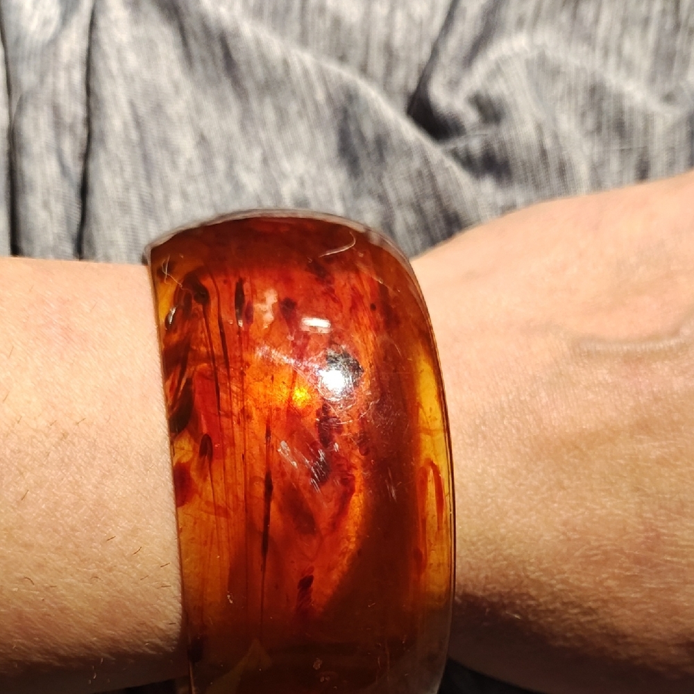 Amber Bangle Bracelet